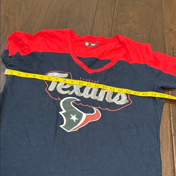 NFL Houston Texans Women's Navy and Red Short Sleeve Tees Large - Picture 7 of 8
